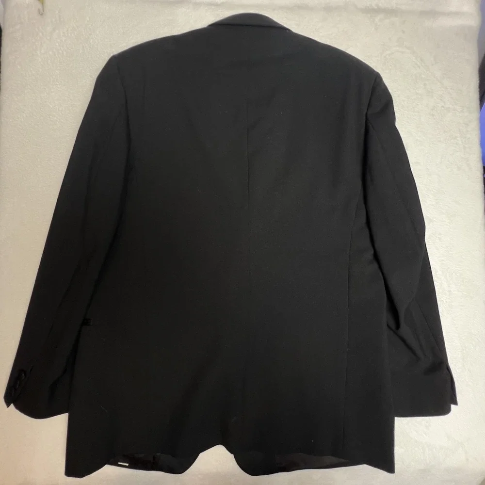 Vintage After Six Tuxedo Jacket Mens Large Black Satin Lapel Made USA 80s‎
